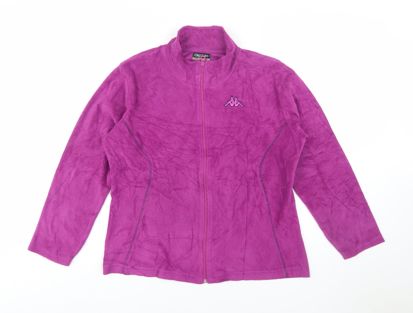Kappa Womens Purple Fleece Full Zip Jacket Size 2XL