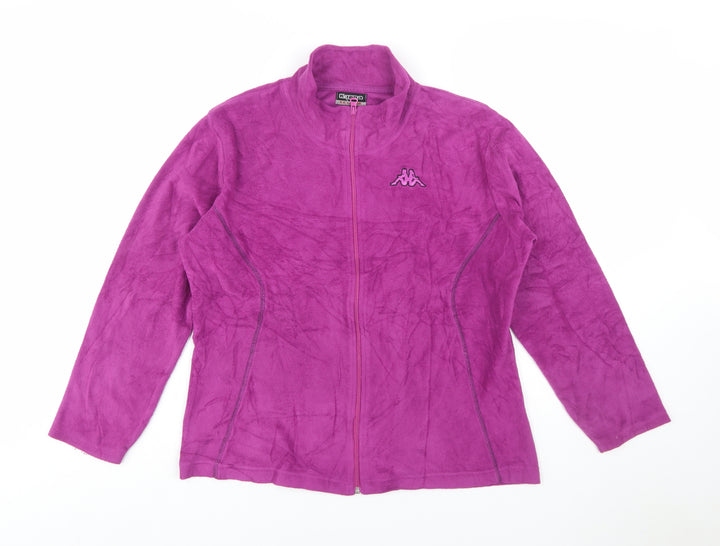 Kappa Womens Purple Fleece Full Zip Jacket Size 2XL