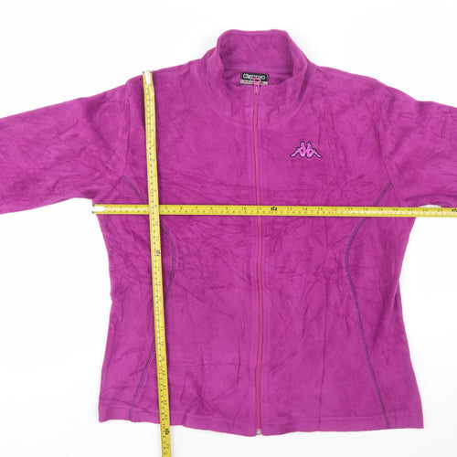 Kappa Womens Purple Fleece Full Zip Jacket Size 2XL