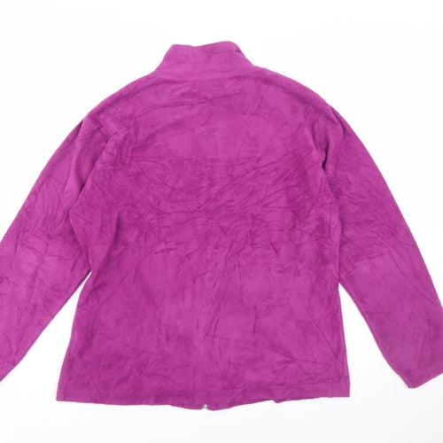 Kappa Womens Purple Fleece Full Zip Jacket Size 2XL