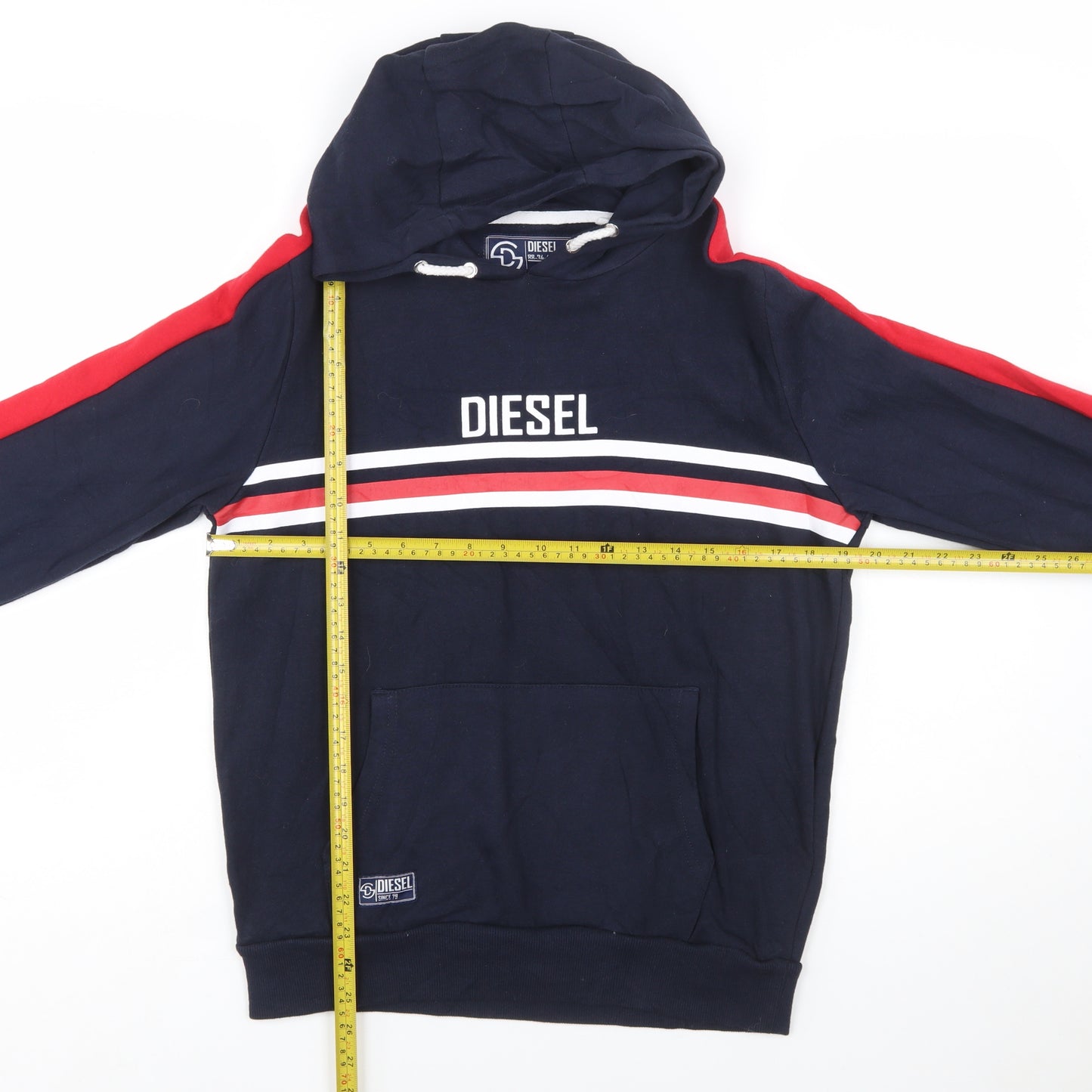 Diesel Boys Navy Blue Pullover Hoodie Age 15 Cotton Blend Casual