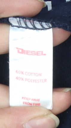Diesel Boys Navy Blue Pullover Hoodie Age 15 Cotton Blend Casual