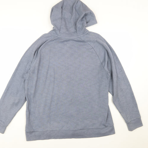 Nike Men's Blue Full Zip Hoodie Size L Lightweight Cotton Blend