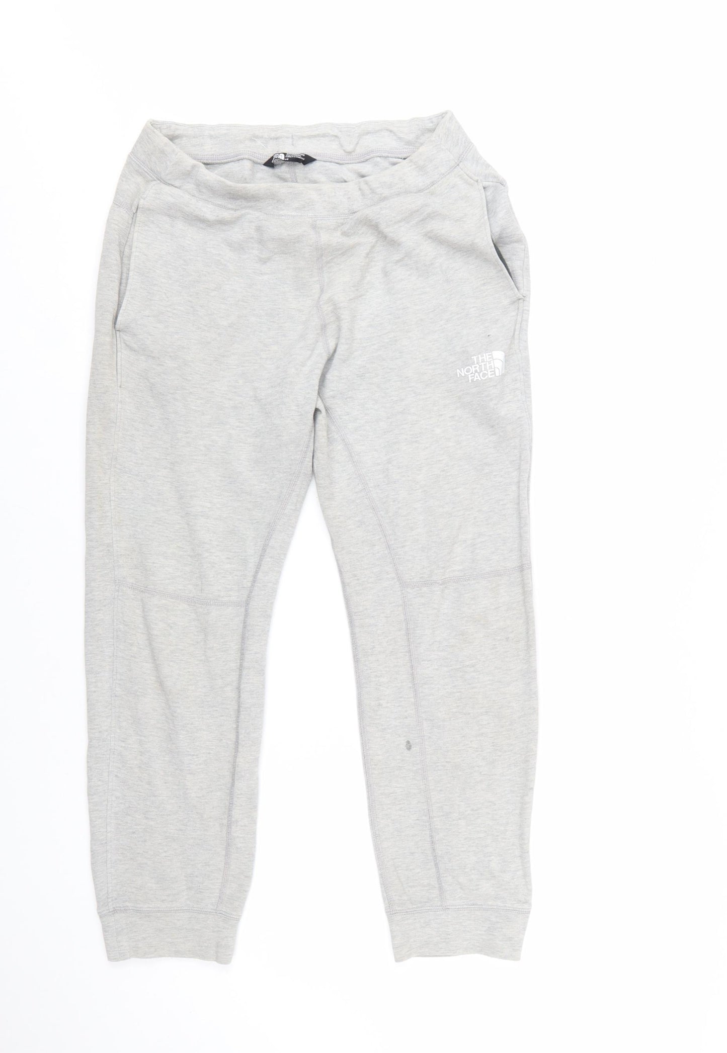 The North Face Boys Grey Jogger Sweatpants Size L Elastic Waist Comfort