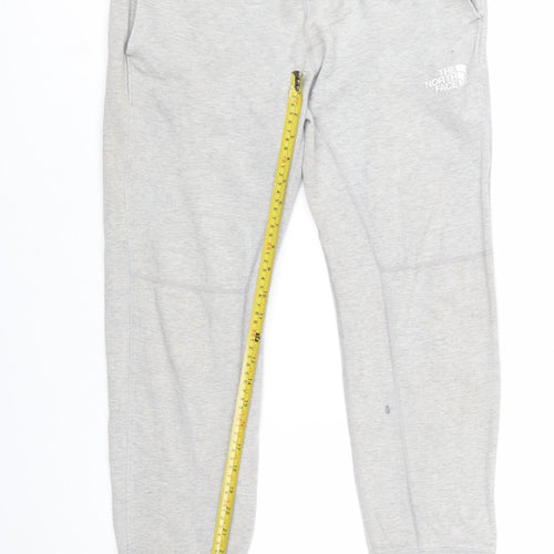 The North Face Boys Grey Jogger Sweatpants Size L Elastic Waist Comfort