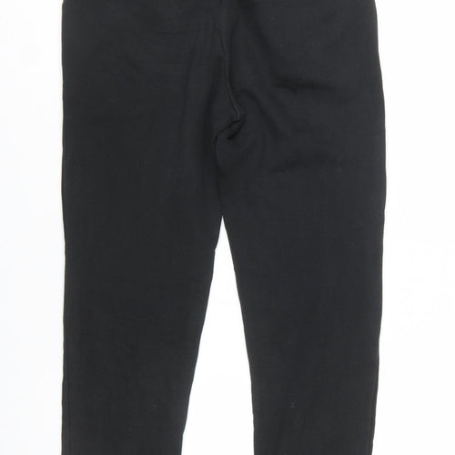 Puma Womens Black Jogger Sweatpants Size 8 Regular Fit Fleece