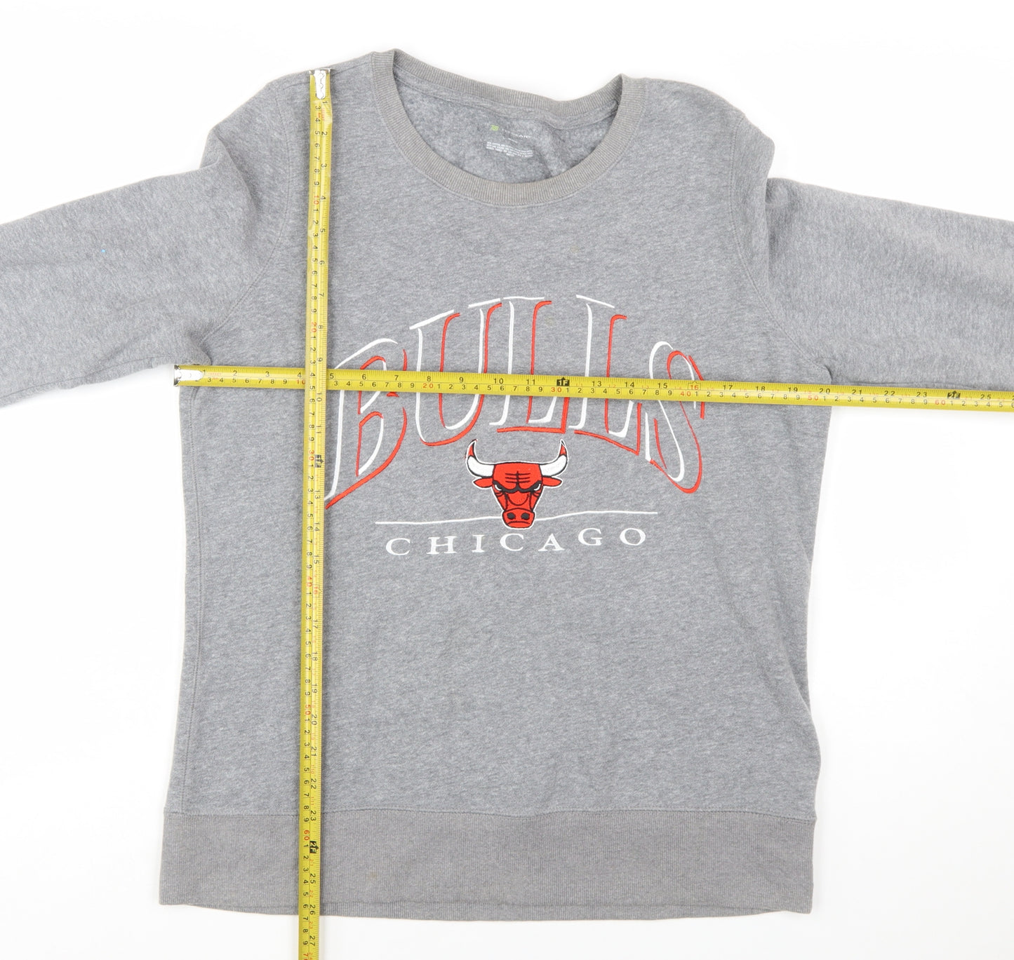 Tek Gear Womens Grey Chicago Bulls Sweatshirt Size L Classic Fit