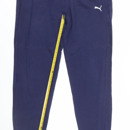 Puma Men's Blue Jogger Trousers L Regular Fit Elastic Waist
