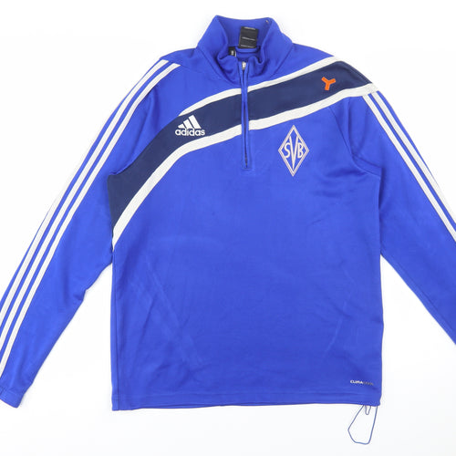 Adidas Men’s Blue 1/4 Zip ClimaCool Sports Sweatshirt M Regular Fit