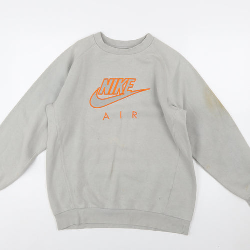 Nike Women’s Grey Air Sweatshirt XL Crew Neck Pullover Logo Print
