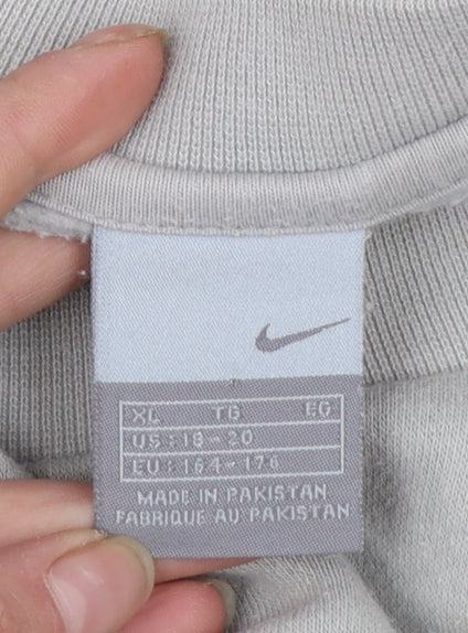 Nike Women’s Grey Air Sweatshirt XL Crew Neck Pullover Logo Print
