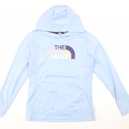 The North Face Women's Light Blue Pullover Hoodie Medium Polyester
