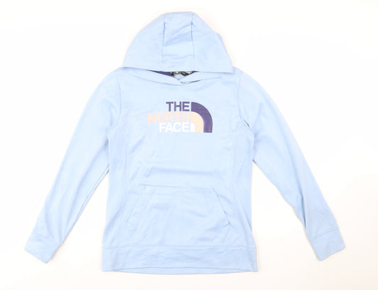 The North Face Women's Light Blue Pullover Hoodie Medium Polyester