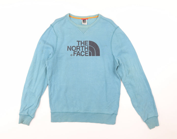The North Face Men’s Blue Cotton Crew Neck Pullover Sweatshirt S
