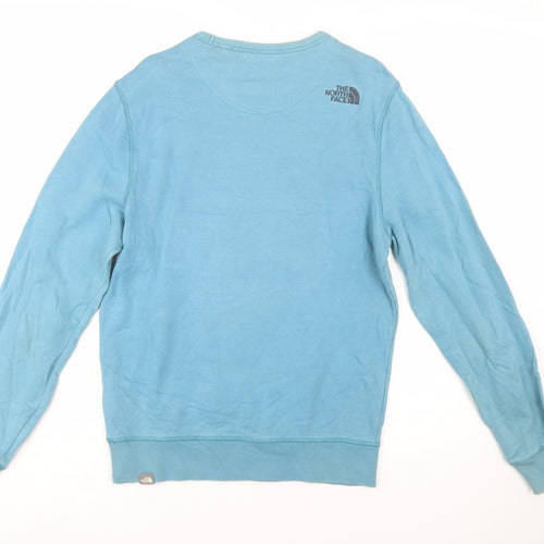 The North Face Men’s Blue Cotton Crew Neck Pullover Sweatshirt S