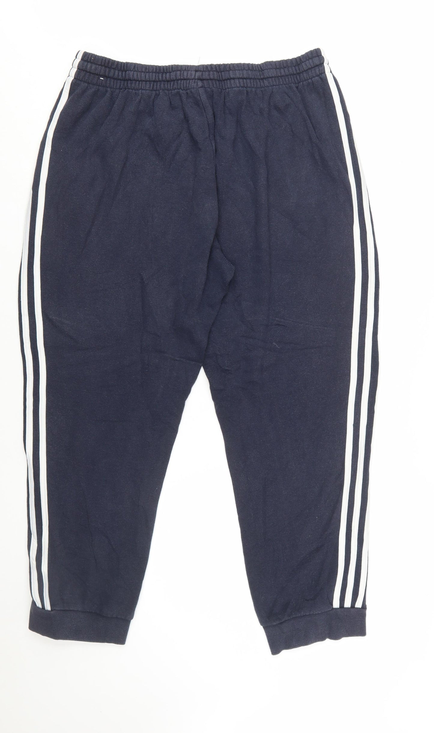 Adidas Men's Blue XL Joggers with Stripes and Logo