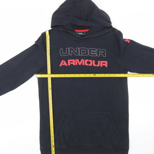 Under Armour Boys Black Pullover Hoodie YXL Loose Fit ColdGear