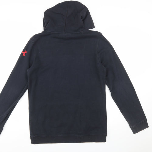 Under Armour Boys Black Pullover Hoodie YXL Loose Fit ColdGear