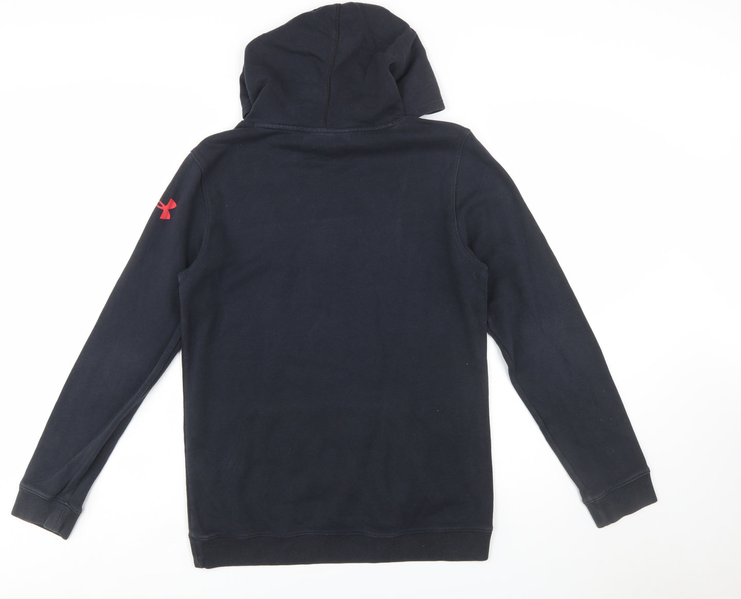 Under Armour Boys Black Pullover Hoodie YXL Loose Fit ColdGear
