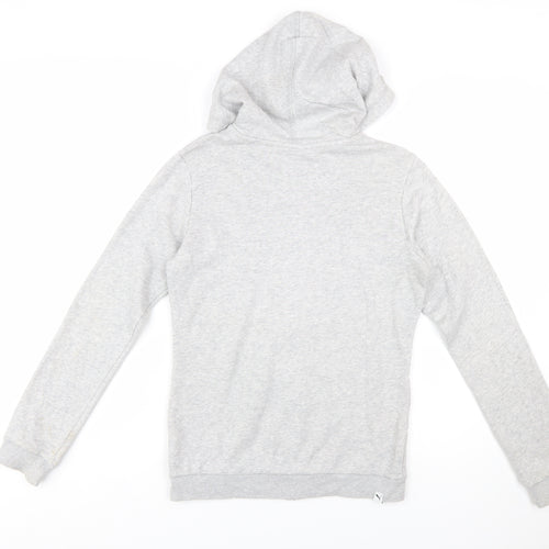 Puma Boys Grey Full Zip Hoodie Size 14-15 Years Cotton Blend