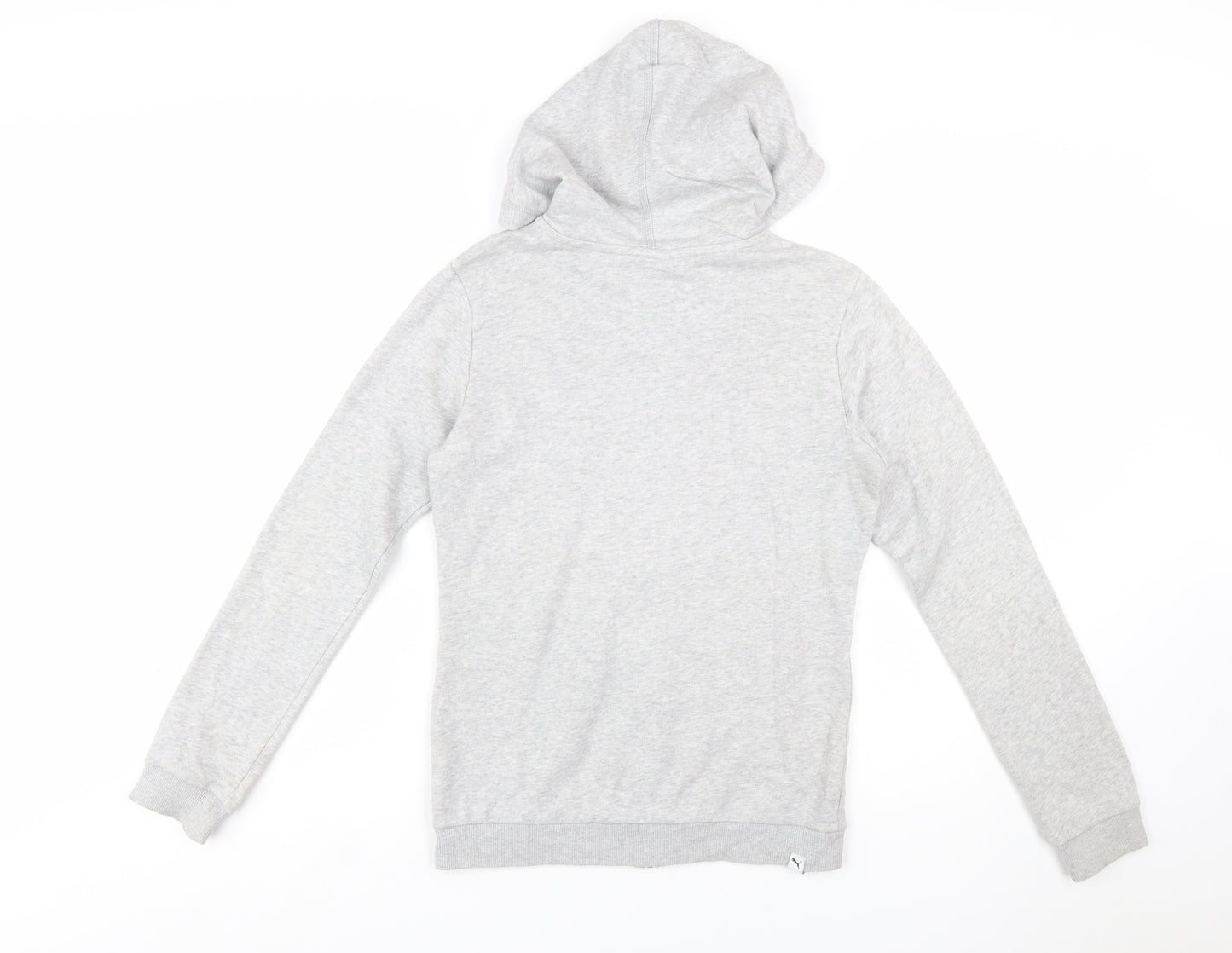 Puma Boys Grey Full Zip Hoodie Size 14-15 Years Cotton Blend