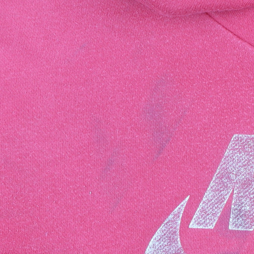Nike Womens Pink Hoodie Small Size 8/10 Pullover Logo Sweatshirt