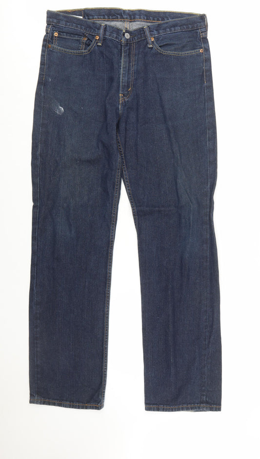 Levi Strauss Men's Blue 514 Straight Leg Jeans W36 L34 Cotton Denim