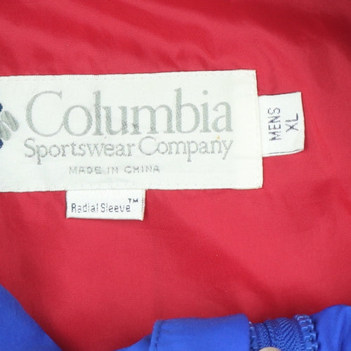 Columbia Mens Blue XL Windbreaker Nylon Jacket Outdoor Hiking