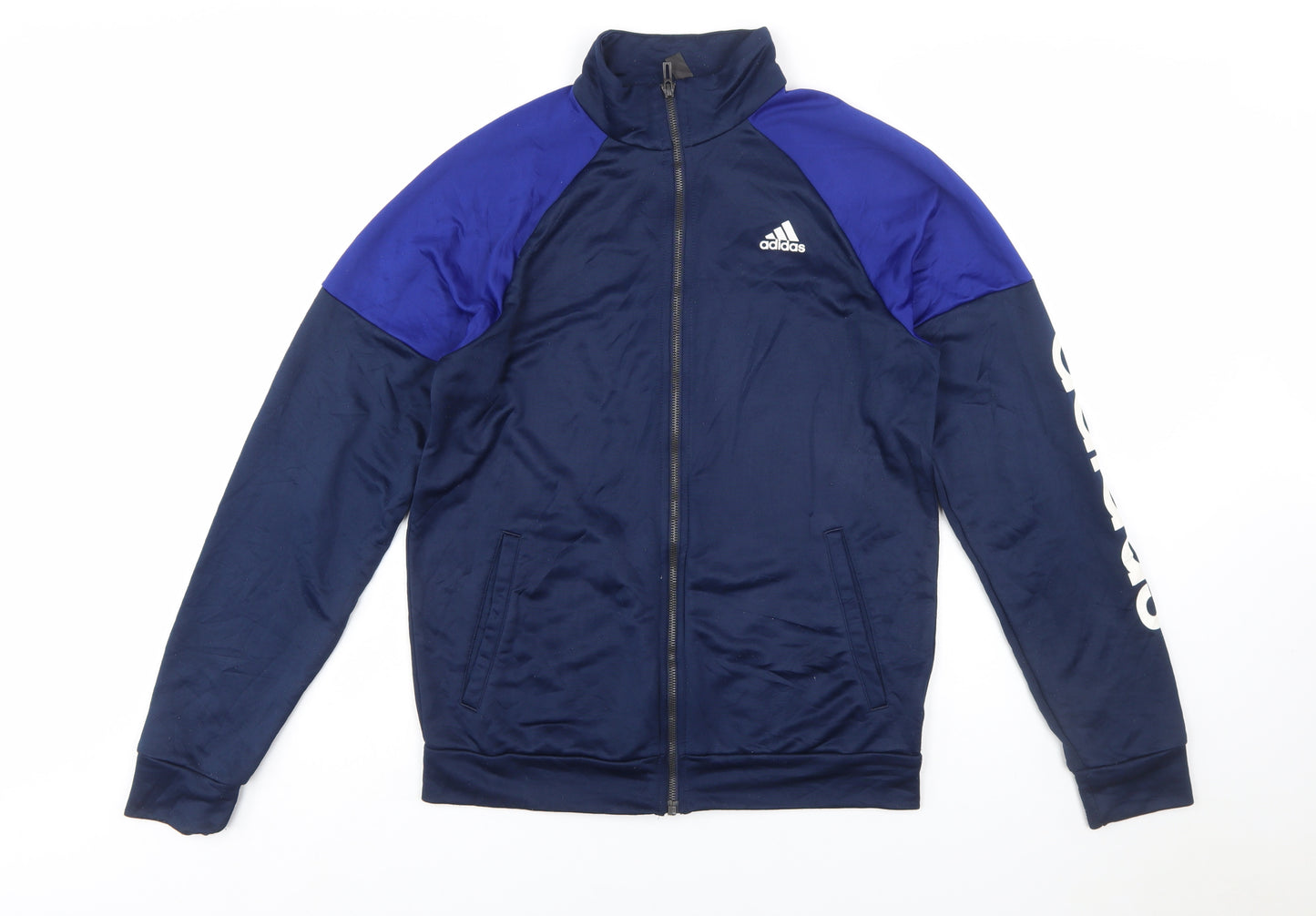 Adidas Men's Blue Full Zip Sports Sweatshirt Size S