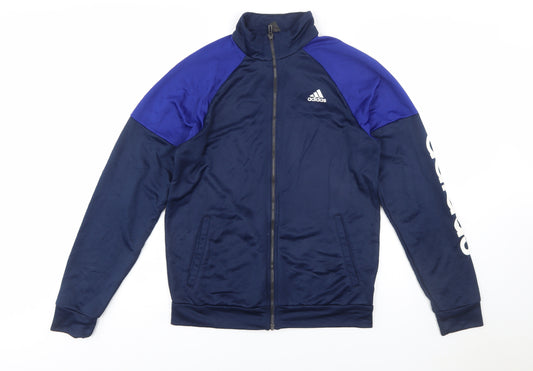 Adidas Men's Blue Full Zip Sports Sweatshirt Size S