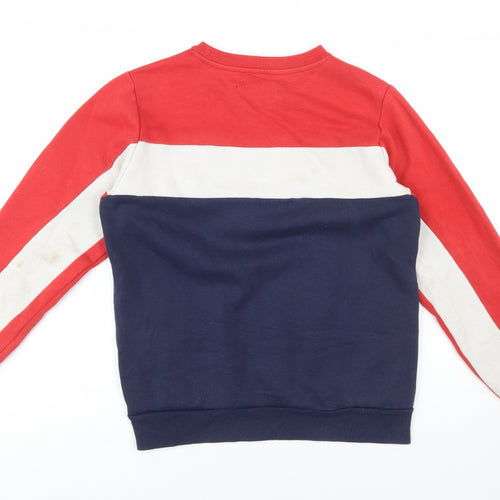 FILA Boys Multicoloured 13-15 Years Pullover Sweatshirt Logo Crew Neck