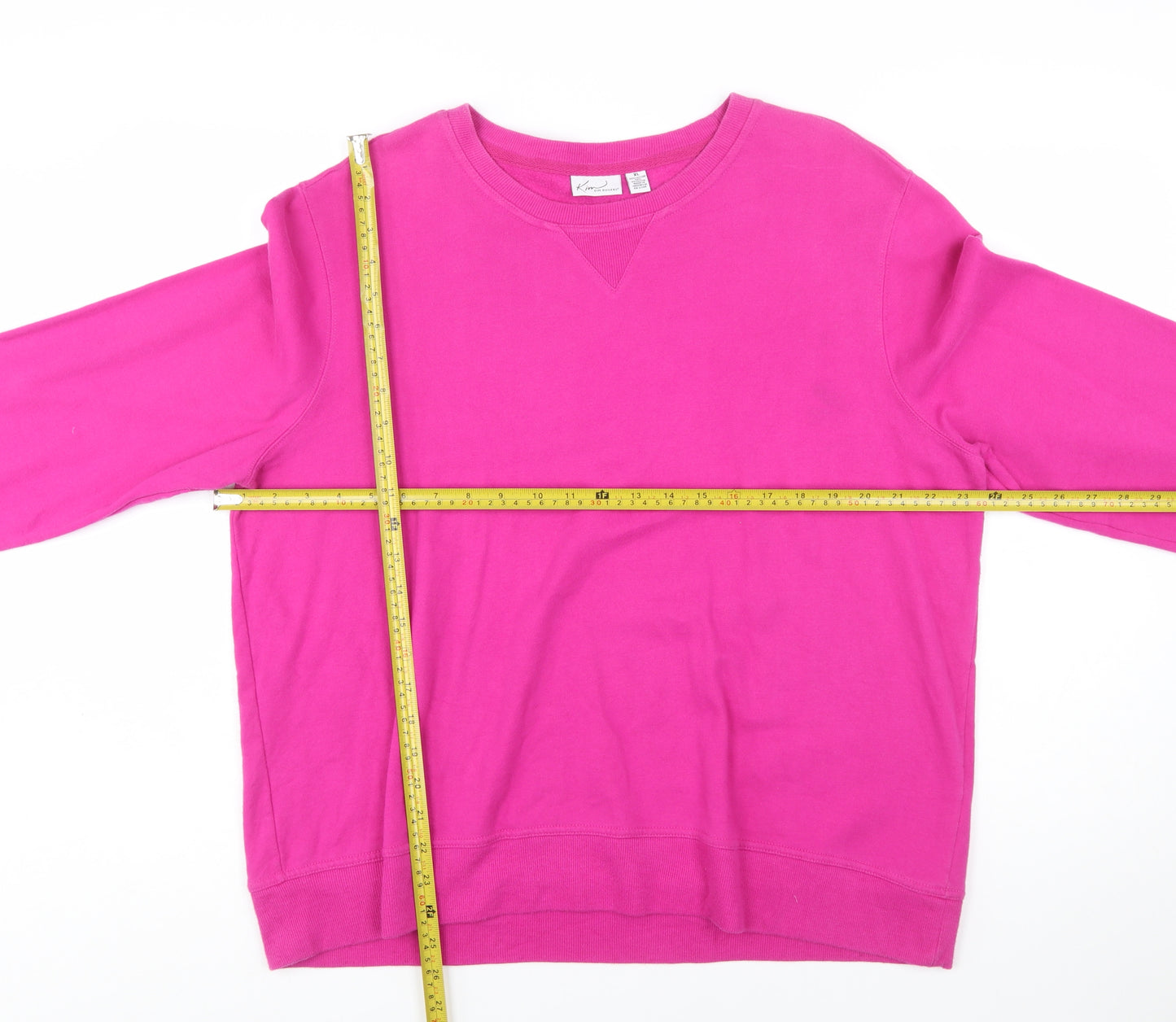 Kim Rogers Womens Pink Crew Neck Pullover Sweatshirt XL