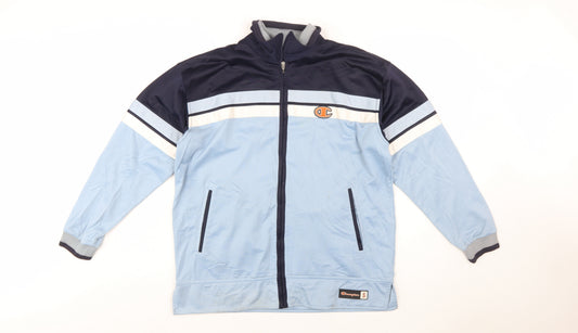 Champion Men's Blue Full Zip Retro Sports Sweatshirt Size S