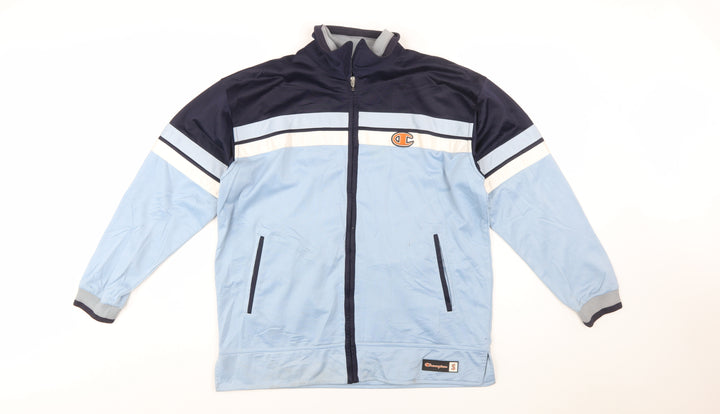 Champion Men's Blue Full Zip Retro Sports Sweatshirt Size S