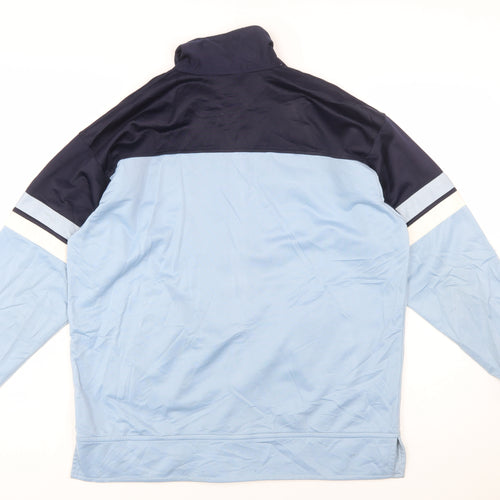 Champion Men's Blue Full Zip Retro Sports Sweatshirt Size S