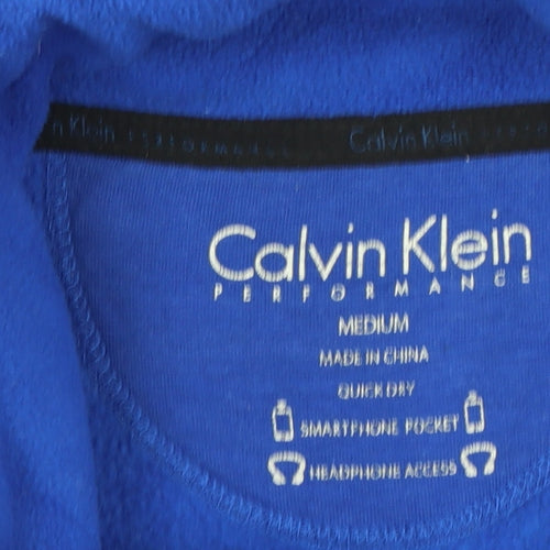 Calvin Klein Performance Women's Blue Fleece Jacket M Quick Dry