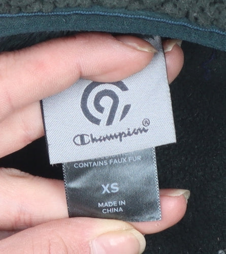 Champion Women's Green Fleece Full Zip Jacket XS