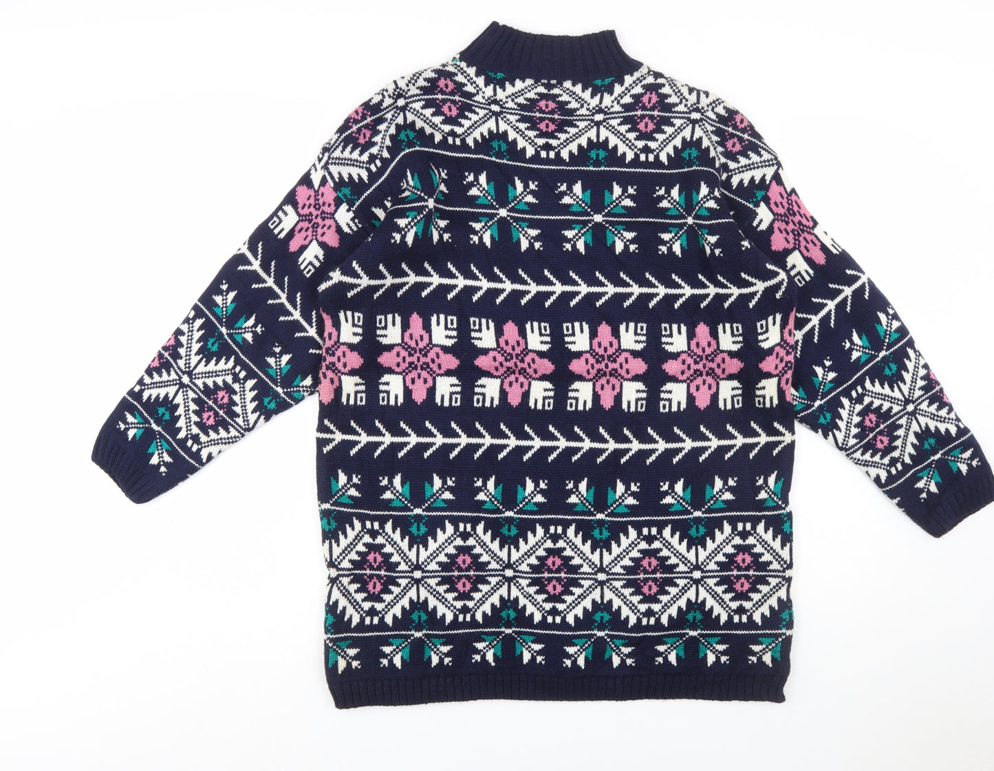 Cut 4 U Womens Multicoloured Fair Isle Knit Jumper One Size