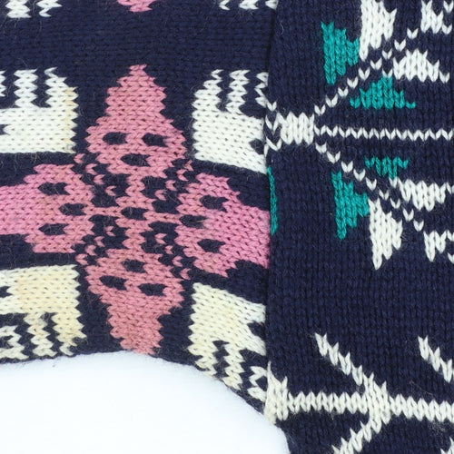 Cut 4 U Womens Multicoloured Fair Isle Knit Jumper One Size