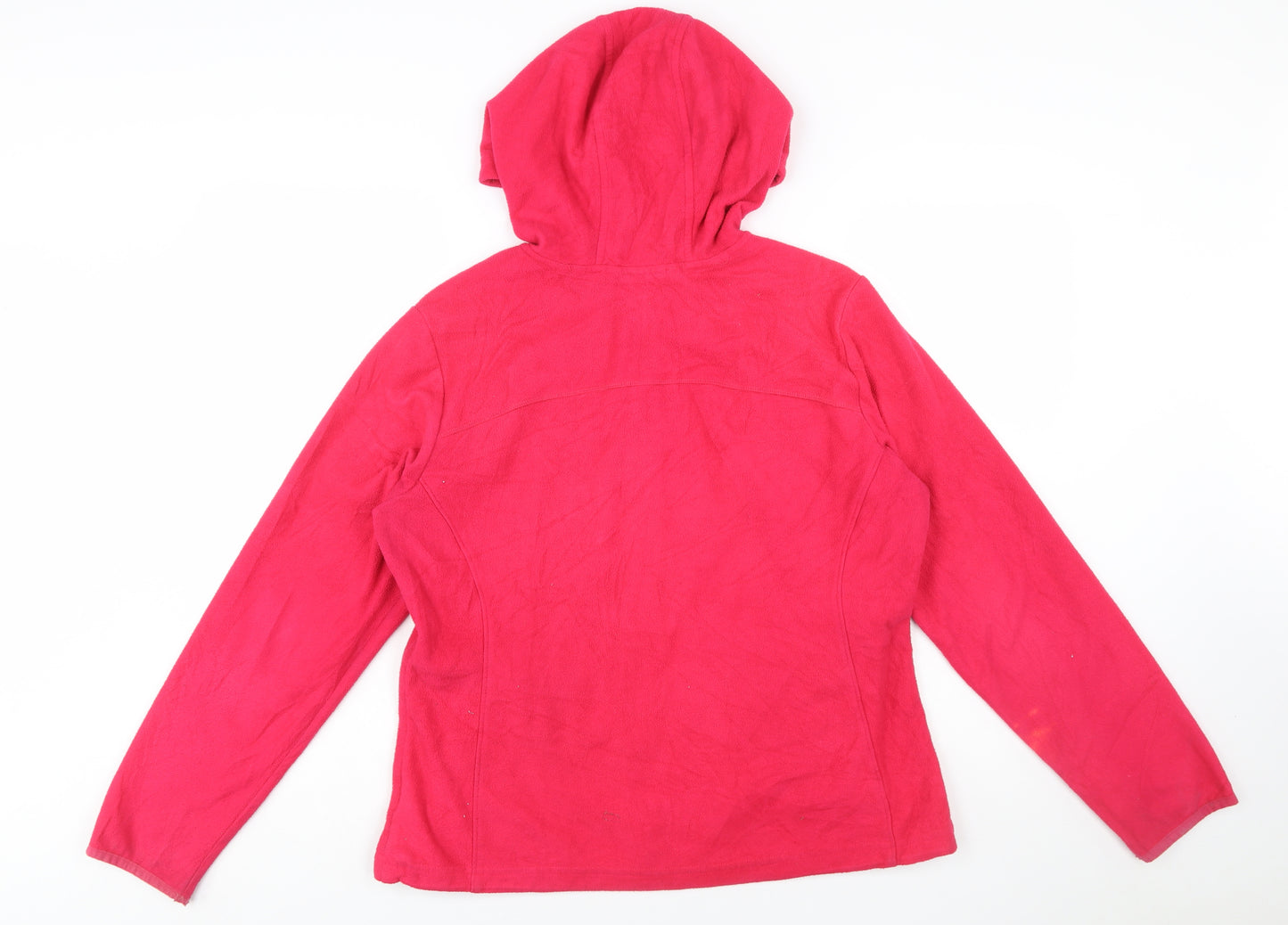 Columbia Womens Pink Fleece Hooded Full Zip Jacket Size L