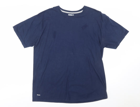 Starter Men's Navy Blue Training-Fit Active Cotton T-Shirt XL