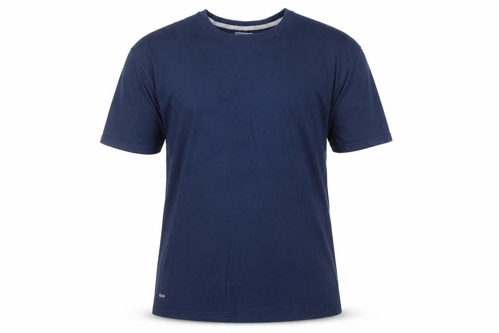 Front view of Starter Men's Navy Blue Training-Fit Active Cotton T-Shirt XL