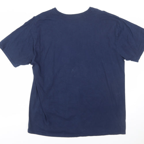 Starter Men's Navy Blue Training-Fit Active Cotton T-Shirt XL