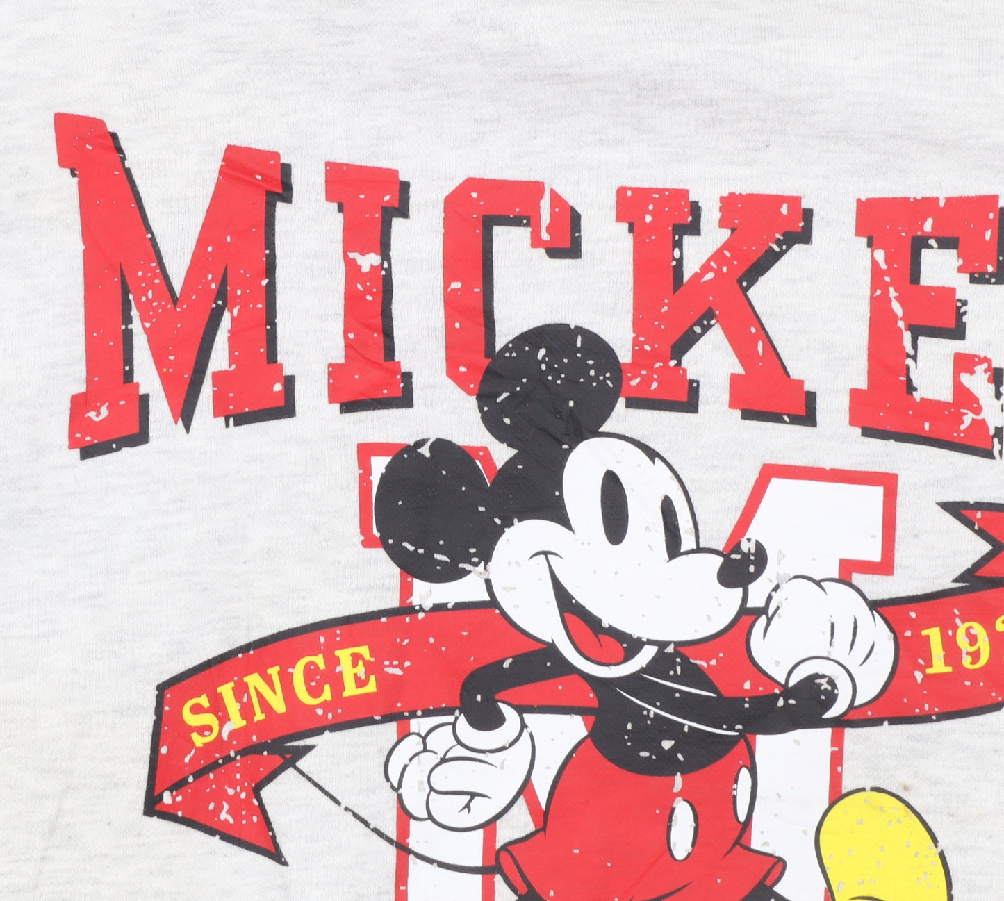 Disney Women’s Grey Mickey Mouse Hoodie Size S Pullover Sweatshirt