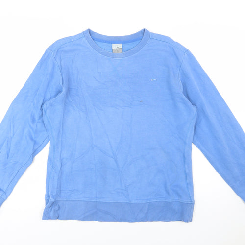 Nike Women Blue XL Crew Neck Long Sleeve Pullover Sweatshirt
