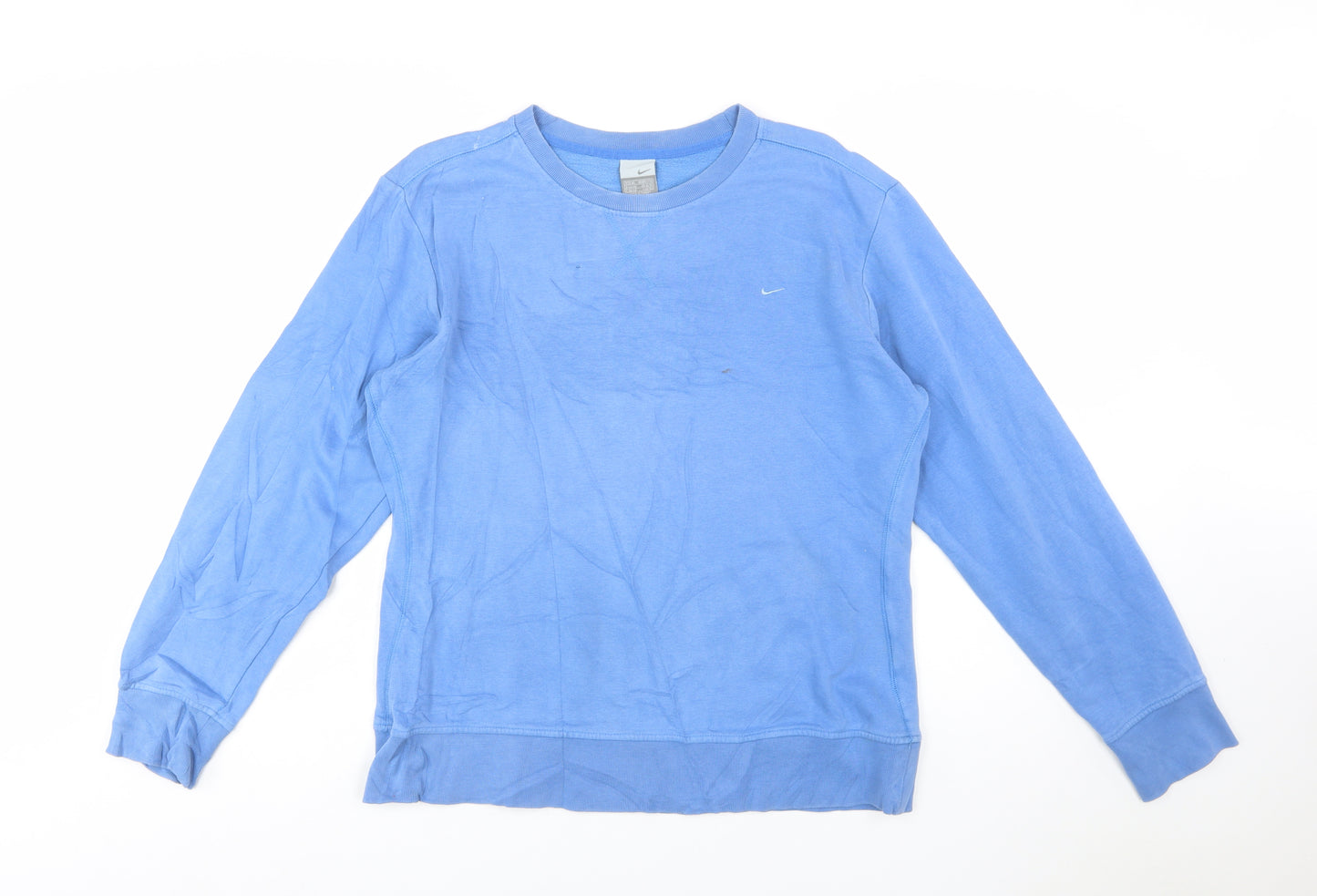 Nike Women Blue XL Crew Neck Long Sleeve Pullover Sweatshirt