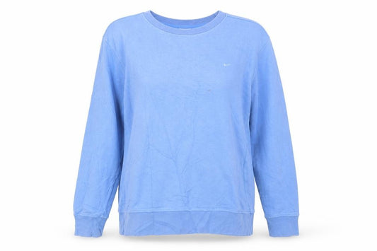 Front view of Nike Women Blue XL Crew Neck Long Sleeve Pullover Sweatshirt