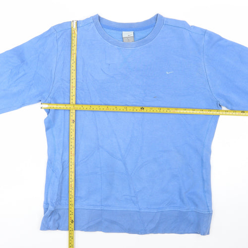 Nike Women Blue XL Crew Neck Long Sleeve Pullover Sweatshirt