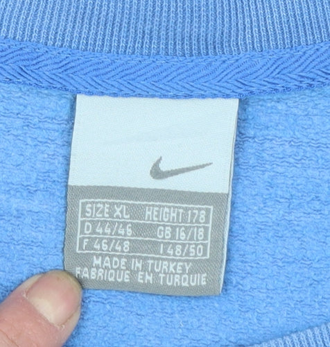 Nike Women Blue XL Crew Neck Long Sleeve Pullover Sweatshirt