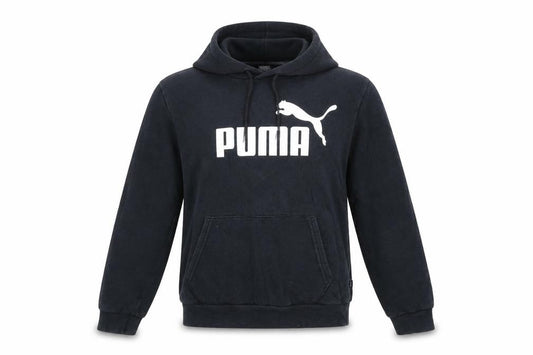 Front view of Puma women’s black small pullover hoodie cotton casual